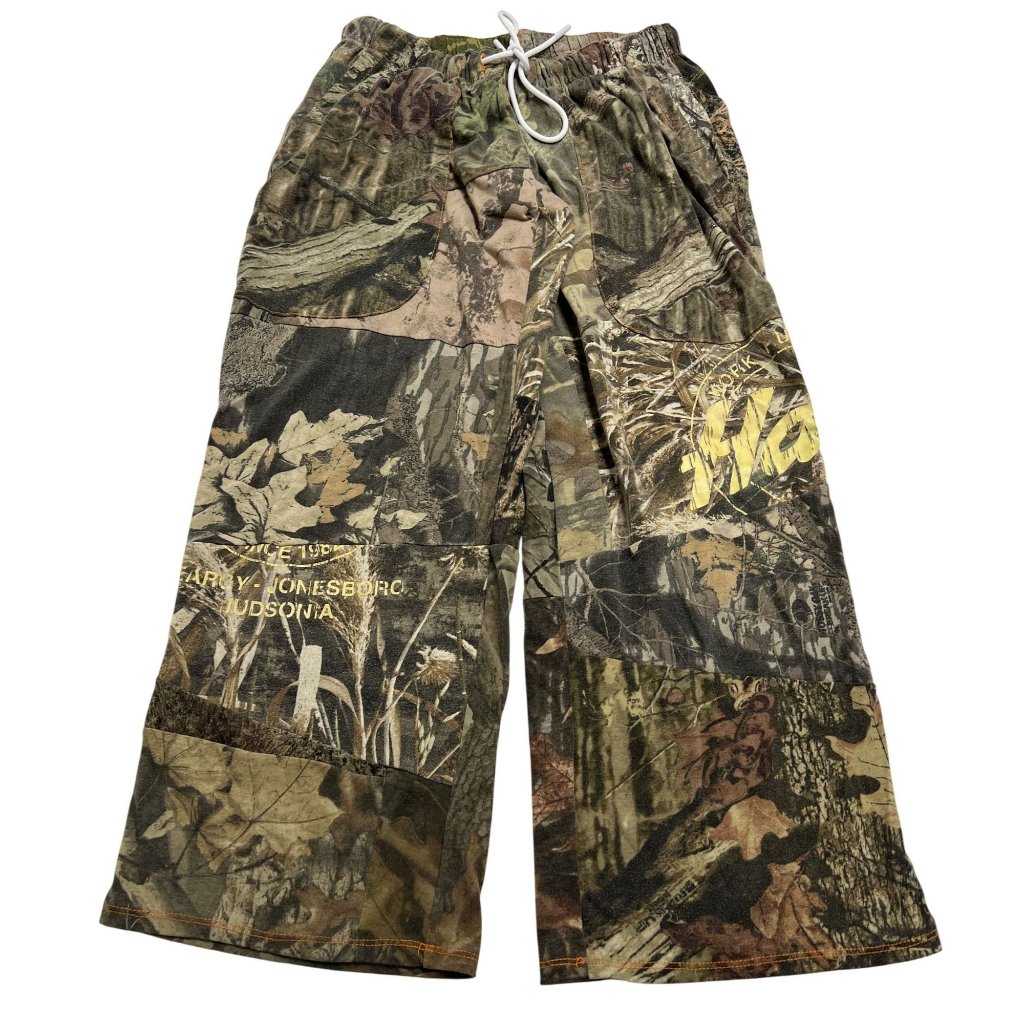 Rcnstrct Studio Wide Leg Camo Pants In Green